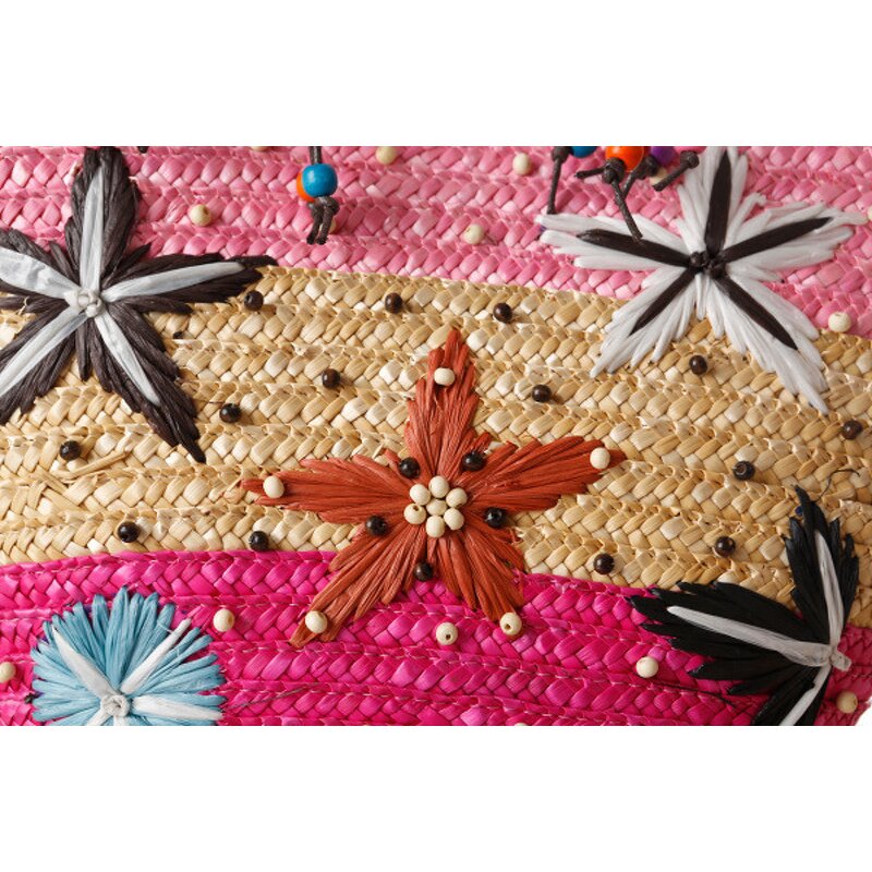 Straw Bag Manufacturer - Drop Shipping New Bohemian Hand-embroidered Starfish Beaded Woven Female Shoulder