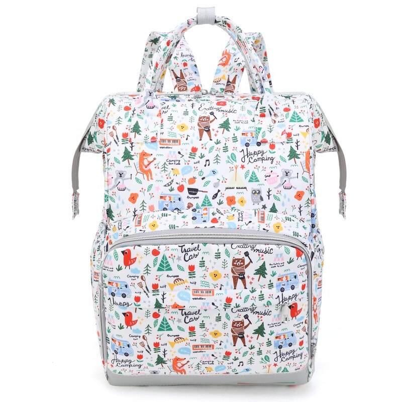 Mommy Bag Manufacturer - Spot Printing Cartoon New Multi-functional Large-capacity Fashion Travel Backpack Diaper