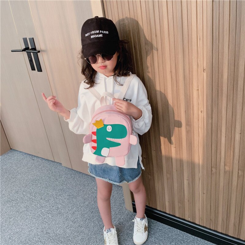 Children's Backpack Manufacturer - Dinosaur Cartoon Kids All-match Korean Version of Oxford Cloth Baby School Bag