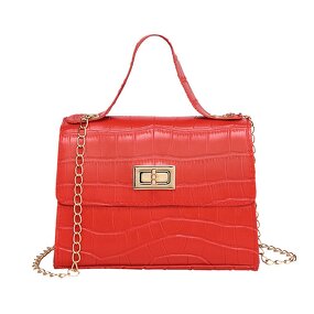 Messenger Shoulder Bag Manufacturer - Wholesale New Products crocodile Pattern Lock Buckle Portable Mobile Phone Ladies