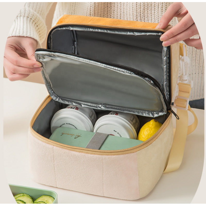 Messenger Tote Bags Manufacturer - 2023 Drop Shipping Flannel Candy Color Picnic Double Layer Cooler for Adults