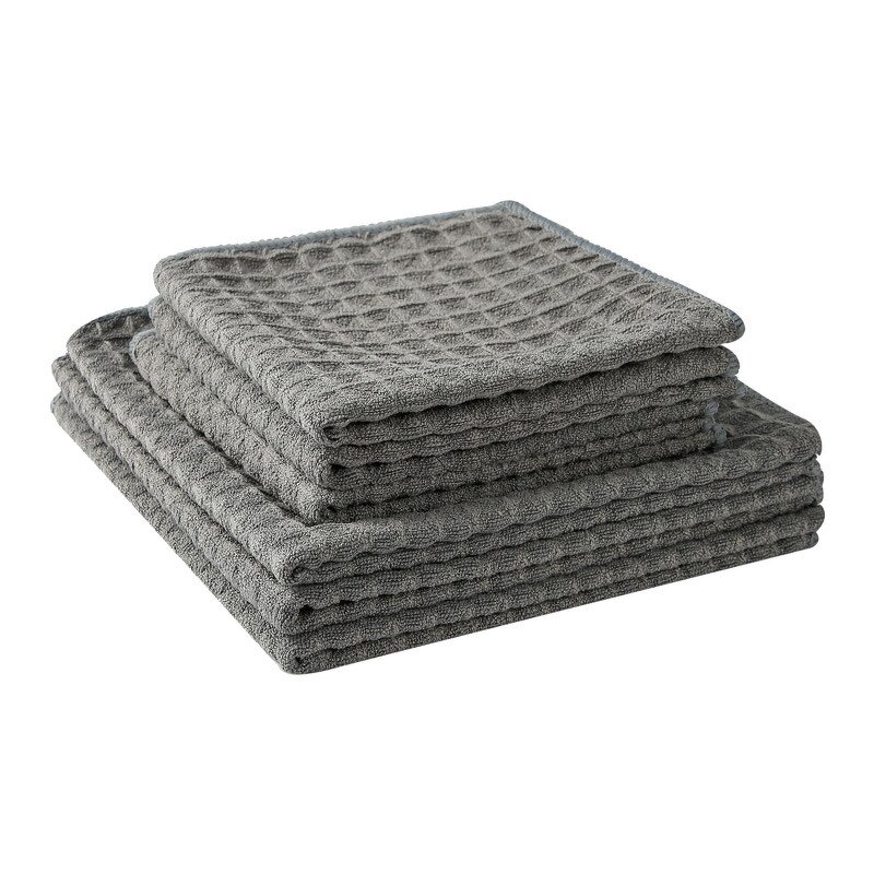 Microfiber Cloth Manufacturer - Wholesale Waffle Bar Coffee Machine Cleaning Absorbent Cotton Kitchen Dish Towel