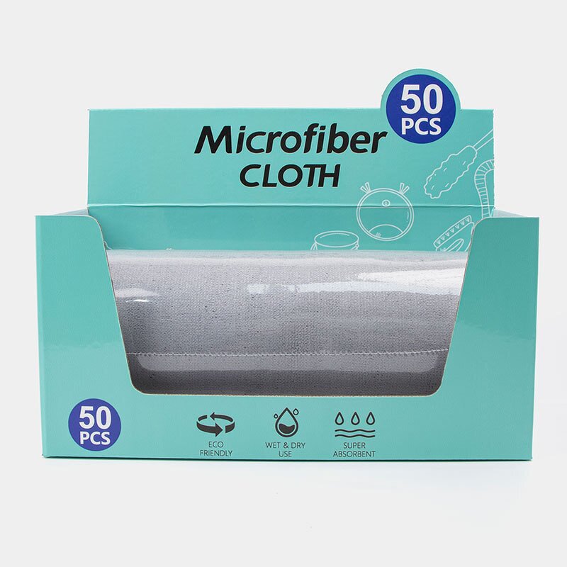 Microfiber Cleaning Cloths Manufacturer - Wholesale 50-Piece Household Dishwashing Multifunctional Water and Oil Absorbing