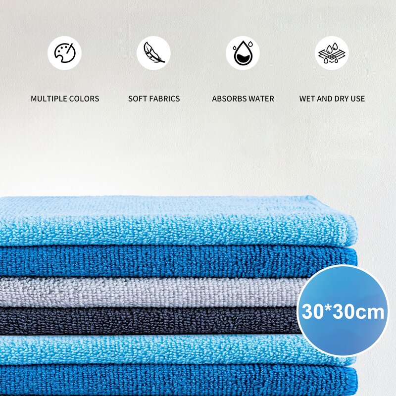 Cleaning Cloth Manufacturer - Microfiber Multi-functional Household Table Dish Washing Scouring Pad Thickened Water-absorbent