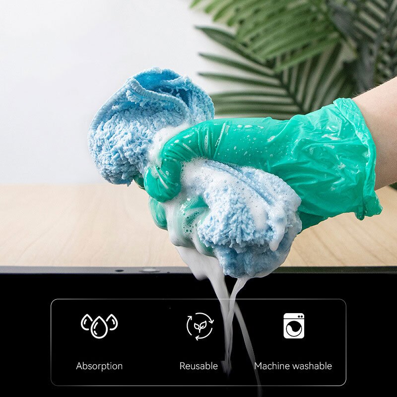 Microfiber Cleaning Cloths Manufacturer - All-Purpose Towels Soft Absorbent Cleaning Rags Lint-Free for House Kitchen