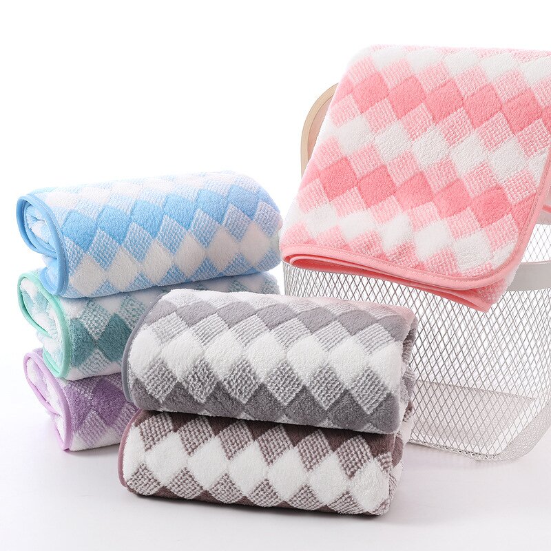 Bathroom Sets Manufacturer - High Quality Polyester Knitted Facial Towels in Gift Box