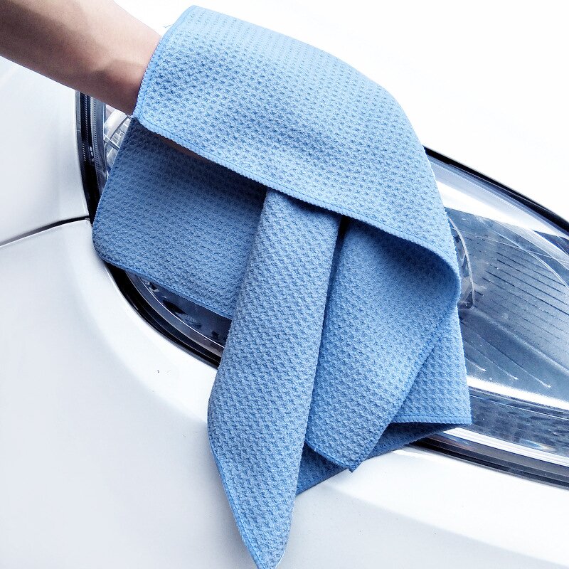 Car Wash Towel Manufacturer - Microfiber Thicken Pineapple Grid Honeycomb Mesh Waffle Absorb Water Home Cleaning Cloth