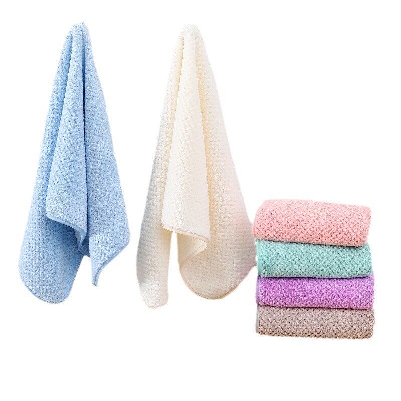 Wash Towels Manufacturer - Two Piece Set Pineapple Coral Plush Soft Quick-Drying Absorbent Breathable Knitted Household