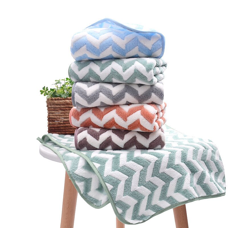 Face Towel Manufacturer - Coral Velvet Water Texture Thickened Soft and Absorbent Quick Drying Bath Washcloths Home Use