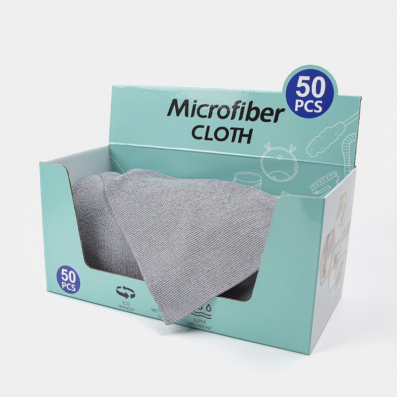 Microfiber Cleaning Cloths Manufacturer - Wholesale 50-Piece Household Dishwashing Multifunctional Water and Oil Absorbing