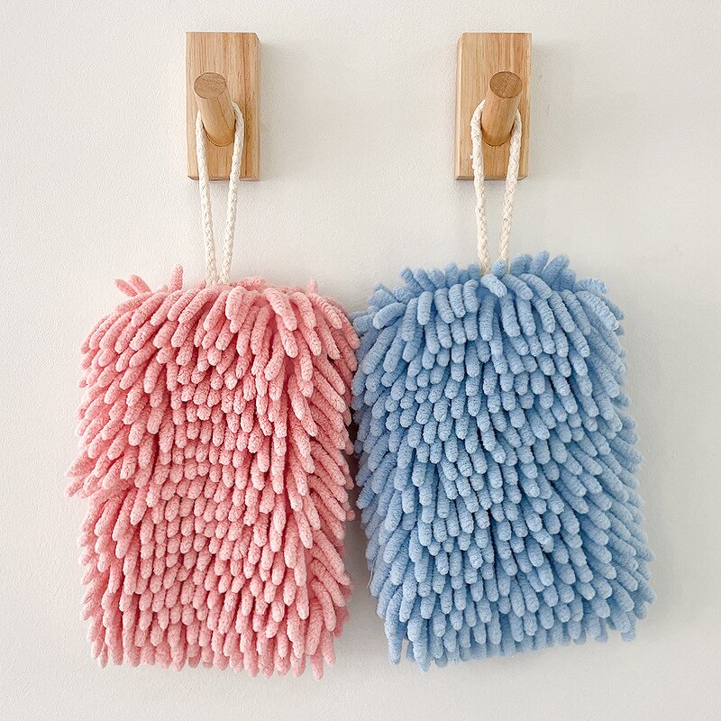 Hand Towel Manufacturer - Japanese Cartoon Chenille Solid Colorful Hand Ball for Household & Children's Bathroom Kitchen