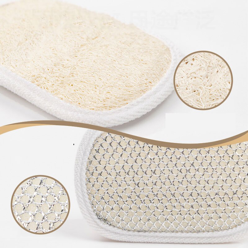 Dish Brush Manufacturer - Double-sided Loofah with Hanging Rope Pot Scrubber Multi-functional Kitchen Cleaning Cloth