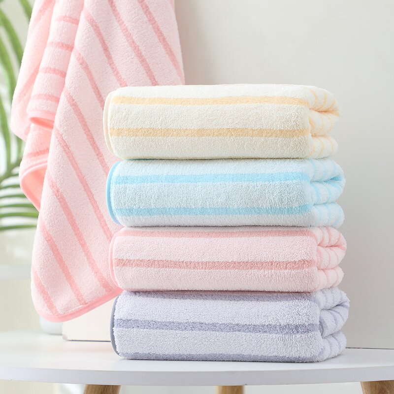 Face Towels Manufacturer - Wide and Narrow Coral Velvet Soft Knitted Absorbent for Quick Dry Thickened Household