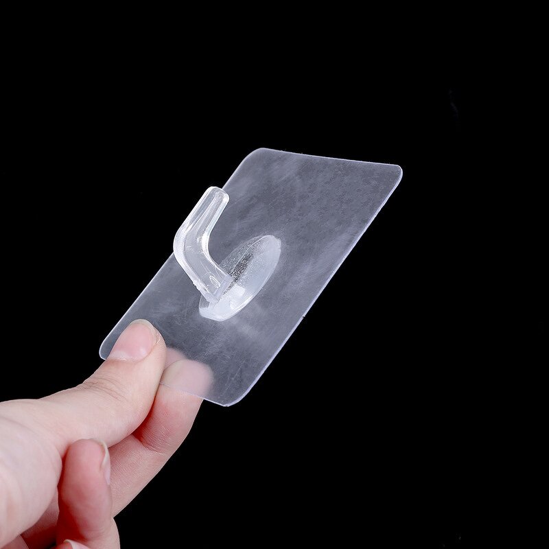 Wall Hook Manufacturer - PVC Plastic Sticky Adhesive Hanger for Kitchen Bathroom Wardrobe Living Room Convenient Cleaning