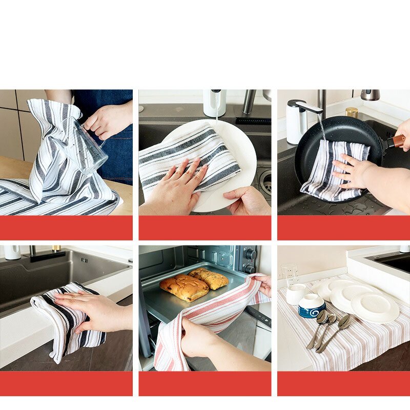 Napkins Manufacturer - Cotton Yarn Dyed Home Fabrics Kitchen Towels Household Dishwashing Cloths