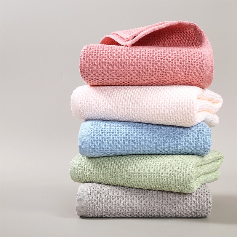 Bath Towel Manufacturer - Pure Cotton Class a Waffle Cross-border Cotton Jacquard Soft and Absorbent Facial Wash