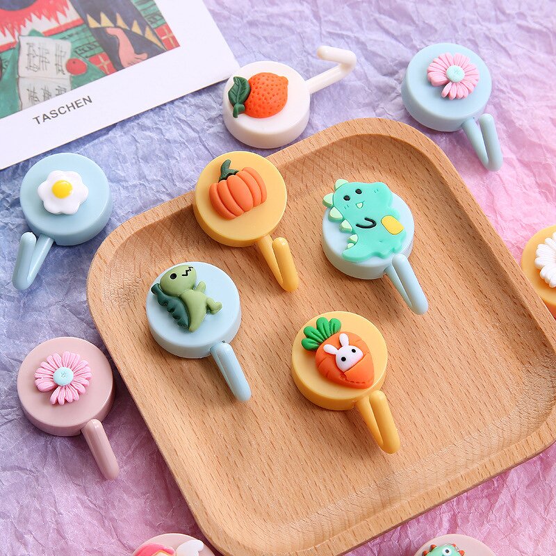 Adhesive Hooks Manufacturer - Creative Cartoon for Doors Walls in Dormitories Kitchen Bathroom Wardrobes No Punching Key