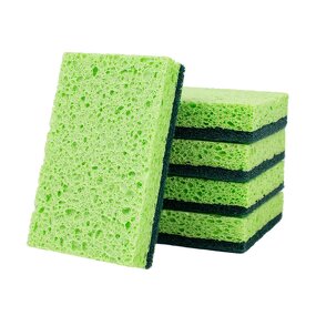 Sponge Manufacturer - Wood Pulp Cotton Cleaning Double Layer Two Sides Dishwashing Tools Magic Wiping Kitchen