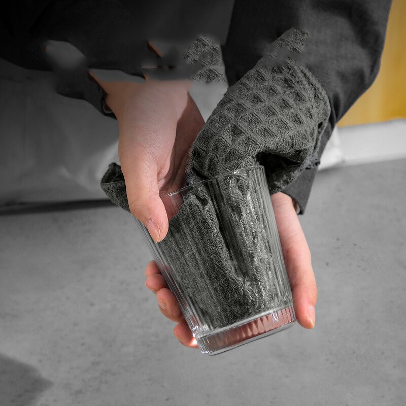 Microfiber Cloth Manufacturer - Wholesale Waffle Bar Coffee Machine Cleaning Absorbent Cotton Kitchen Dish Towel