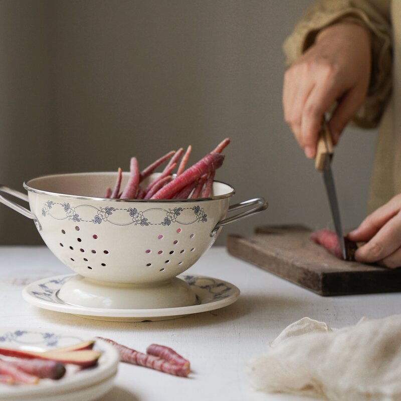 Kitchen Colander Manufacturer - Factory Price Handmade Metal Latest New Design for Vegetables and Fruit Colanders