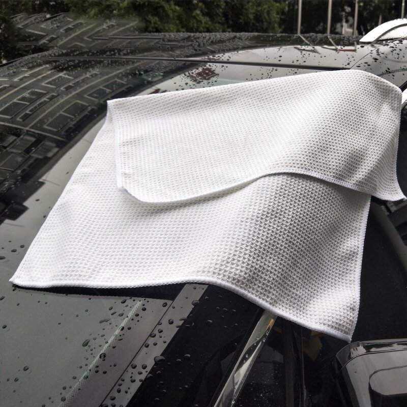 Cleaning Cloths Manufacturer - Waffle Weave Australia Microfiber Grid Car Towel Square Waffle Design for Car Beauty and Wash
