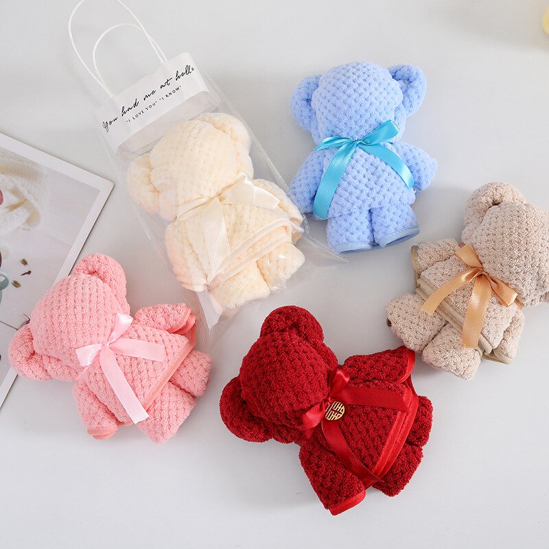 Knitted Towel Manufacturer - Bear & Pineapple Themed Creative Gift Box for Full Moon Festival Wedding & Joyful Occasions