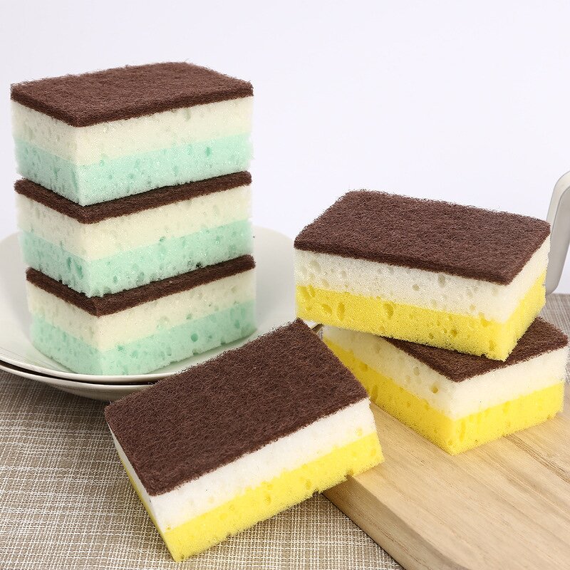 Dish Sponge Manufacturer - Factory Direct Double-sided Reusable to Clean Kitchen Sponge Scrubber
