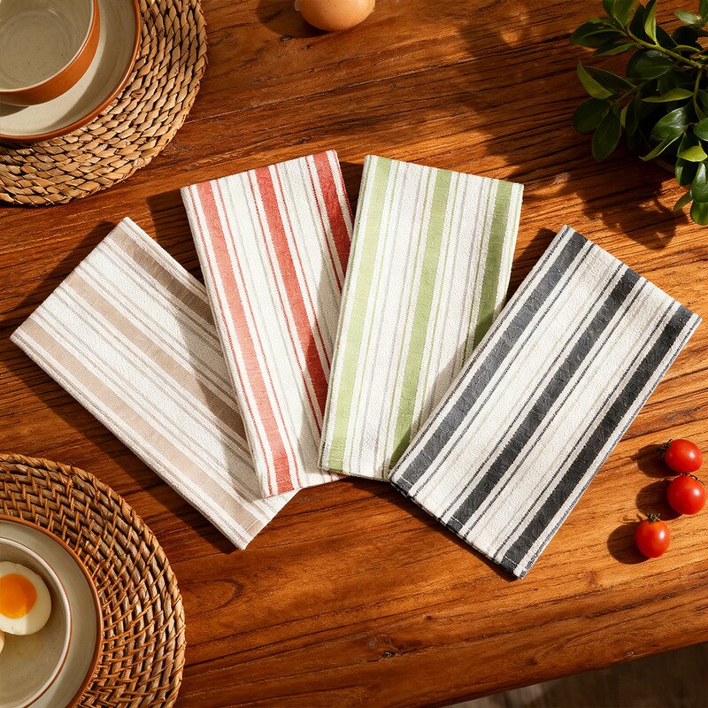 Napkins Manufacturer - Cotton Yarn Dyed Home Fabrics Kitchen Towels Household Dishwashing Cloths