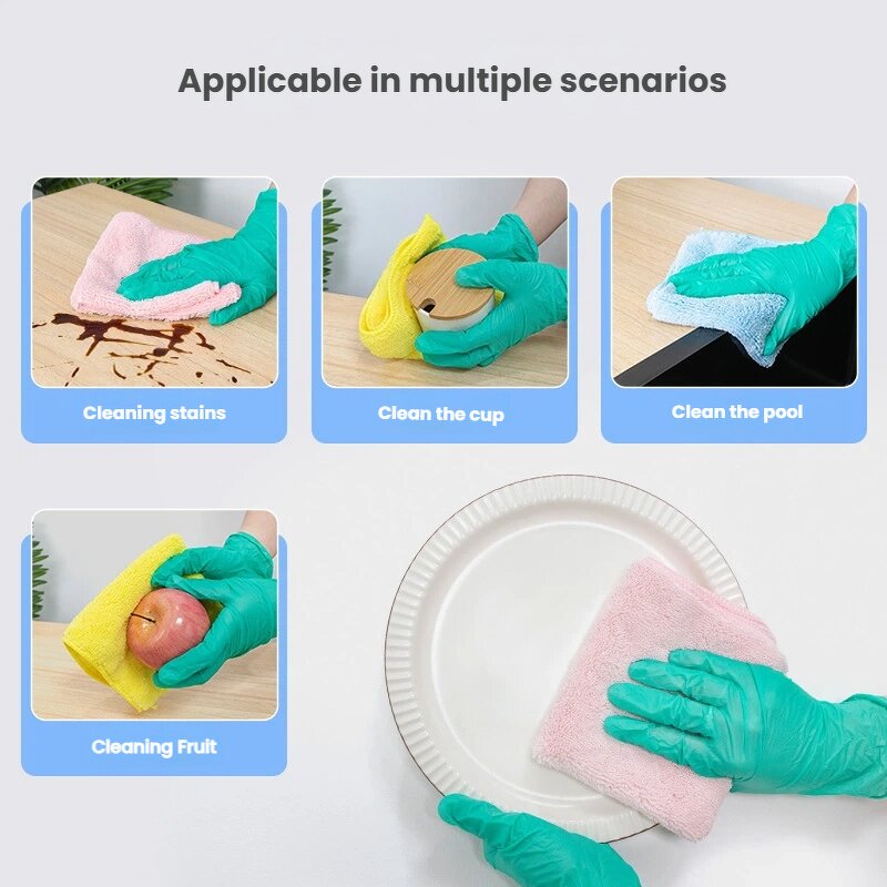 Microfiber Cleaning Cloths Manufacturer - All-Purpose Towels Soft Absorbent Cleaning Rags Lint-Free for House Kitchen