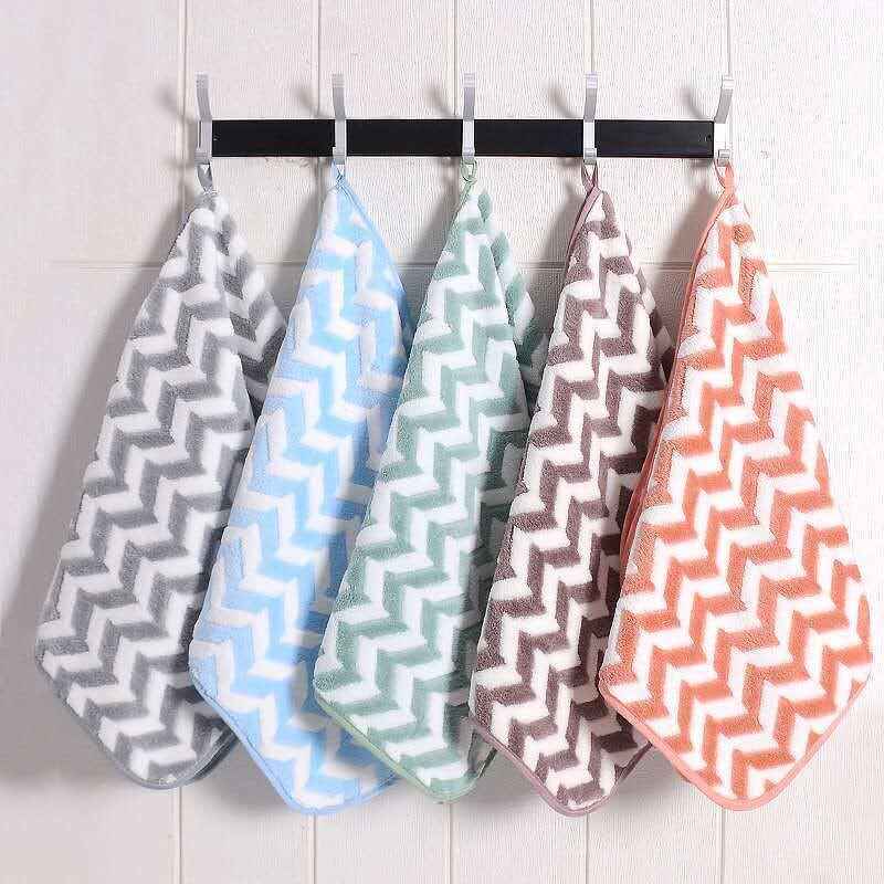 Face Towel Manufacturer - Coral Velvet Water Texture Thickened Soft and Absorbent Quick Drying Bath Washcloths Home Use