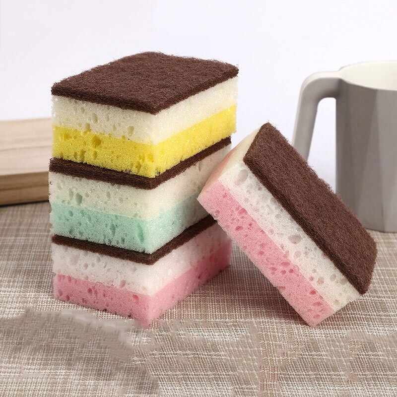 Dish Sponge Manufacturer - Factory Direct Double-sided Reusable to Clean Kitchen Sponge Scrubber