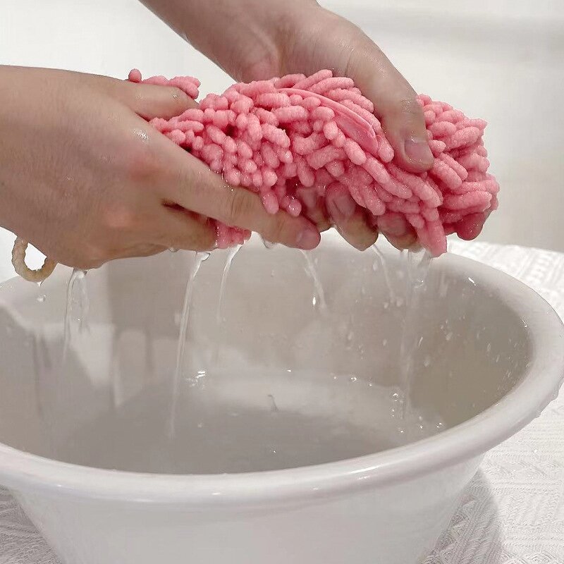 Hand Towel Manufacturer - Japanese Cartoon Chenille Solid Colorful Hand Ball for Household & Children's Bathroom Kitchen