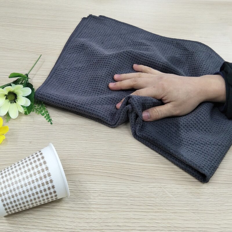 Car Wash Towel Manufacturer - Microfiber Thicken Pineapple Grid Honeycomb Mesh Waffle Absorb Water Home Cleaning Cloth