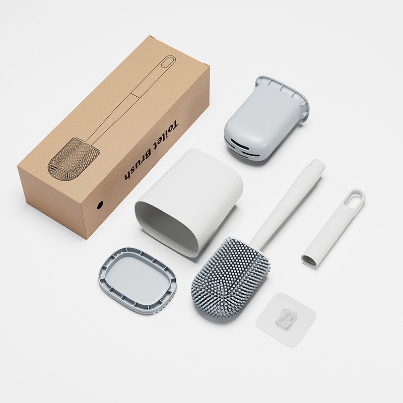 Toilet Brush Manufacturer - Nice Design Smart Round Plastic Silicone for Cleaning