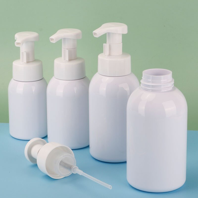 Foam Pump Bottle Manufacturer - in Stock 200ml 300ml 400ml 500ml White PET for Shampoo and Facial Cleanser 300ml 8oz