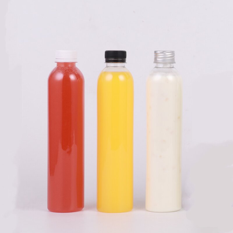 Plastic Juice Bottles Manufacturer - 500ml Food-Grade PET Transparent for Soda and Energy Drinks with Cap and Spray Bottle