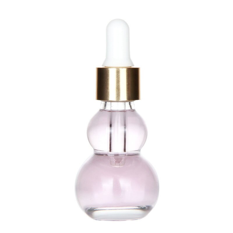 Glass Perfume Bottle Manufacturer - Portable 3ml Travel Essential Oil Drop Transparent Gourd Shape Dropper for Skin Care
