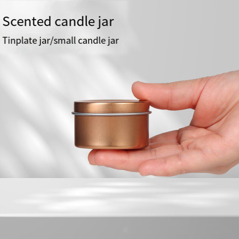 Candle Tins Manufacturer - Wholesale 2oz 4oz 8oz Gold Black Silver Luxury Round Deep Tinplate Metal with Lid Popular Gift