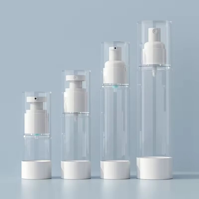 Serum Bottle Manufacturer - Airless Silk Screen Printing Pump Sprayer 15ml to 120ml Plastic Bottles for Cosmetic Skin Care