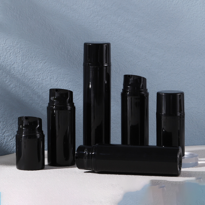 Lotion Packaging Bottle Manufacturer - Factory Wholesale 30ml 50ml 80ml 120ml 150ml New Design PP Cosmetic Black Airless