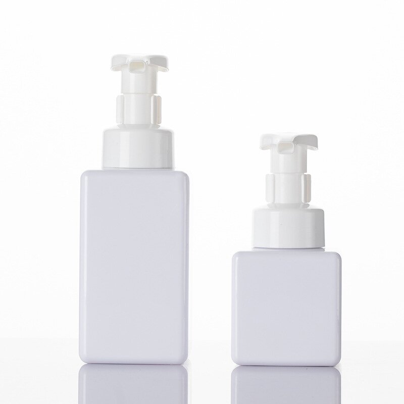 Cosmetic Dispenser Bottle Manufacturer - 250ml 400ml Square PET Plastic Empty Shampoo Soap Hand Sanitizer Packaging Foam
