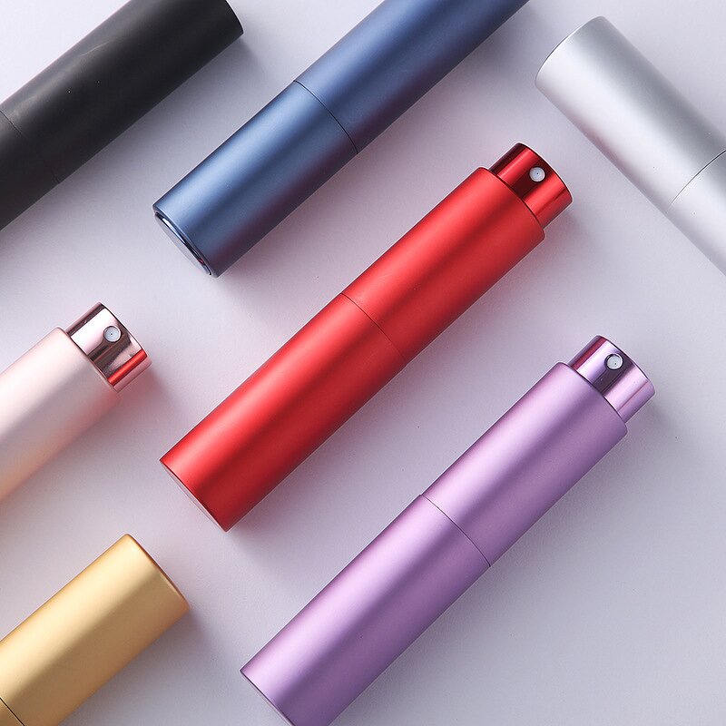 Perfume Atomizer Manufacturer - Portable 8ml Aluminum-Clad Glass 10ml Travel Companion Miniature Refillable Screw Cap