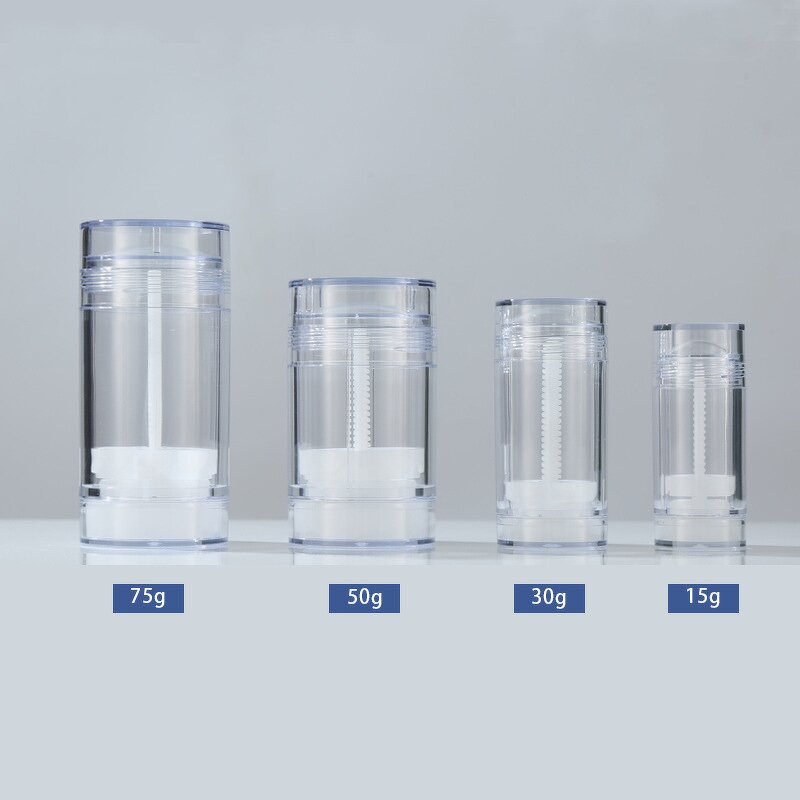 Plastic Container Manufacturer - 15ml 30ml 50ml 75ml ABS Twist-up Bottom Refillable Stick Deodorant Skin Care Including