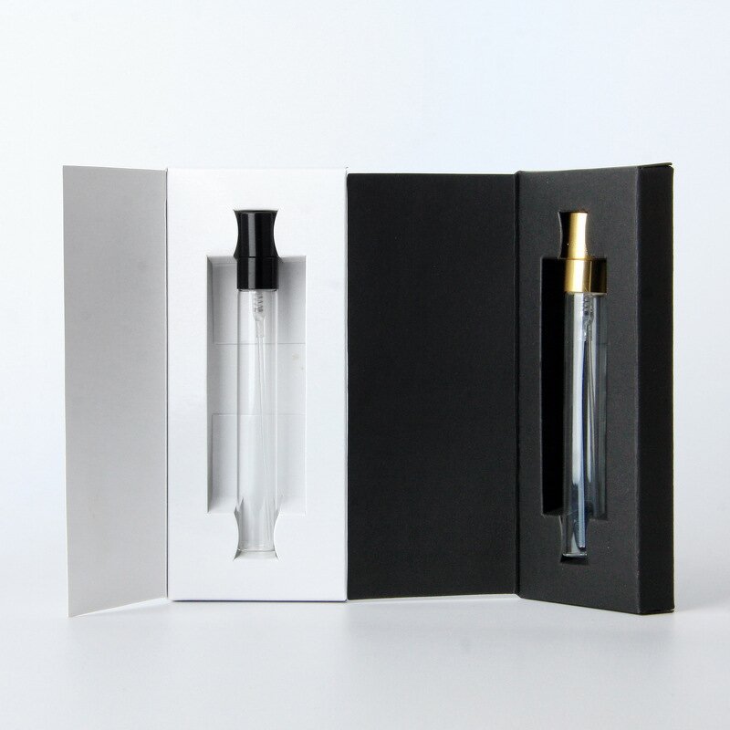Perfume Bottle Manufacturer - 3ml 5ml 10ml Refillable Round Glass with Box for Small Sample Test Screen Printing