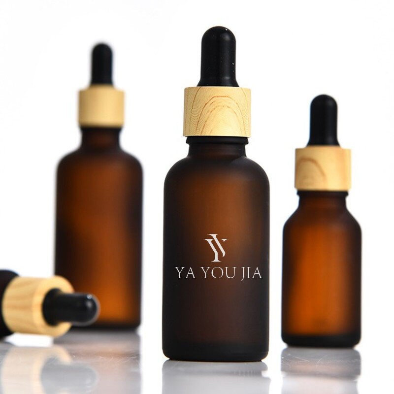 Glass Dropper Bottles Manufacturer - Hot Sale Matte White Wood Grain Lid 20ml Essential Oil 40ml Capacity Sizes 5ml 10ml