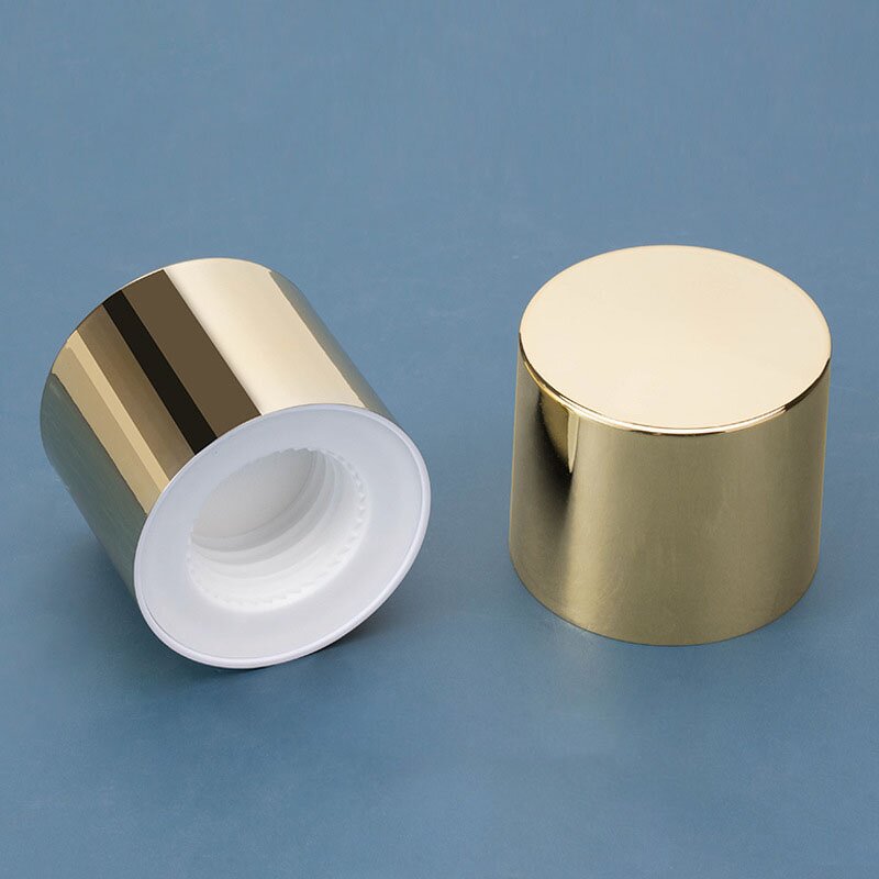 Cream Dispenser Bottle Manufacturer - Luxury 120ml Clear Electroplated Gold Cover Wholesale Cosmetic Toner Glass Skin Care