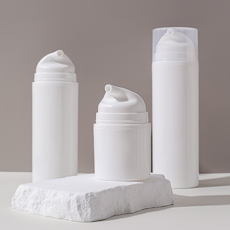 Airless Lotion Bottle Manufacturer - High Quality 30ml-200ml White Plastic PP with Pump Seal for Cosmetics & Shampoo Custom