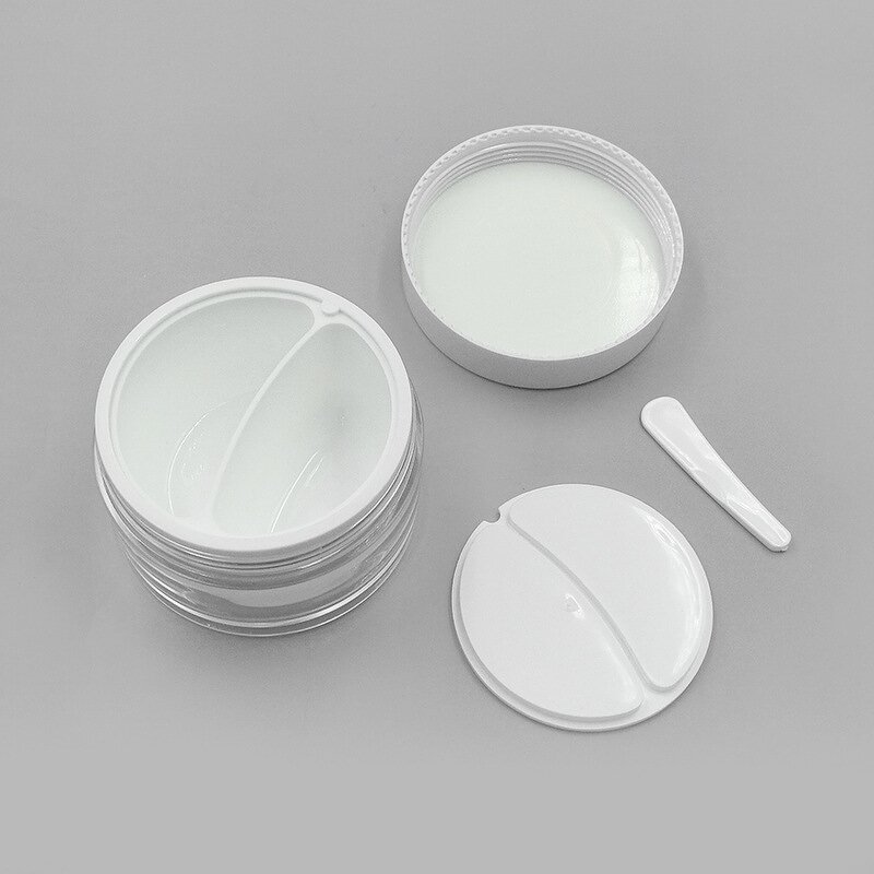 Cosmetic Jars Manufacturer - High Quality 15g 20g 30g 50g Double Wall Acrylic with White PP Lids for Skincare Cream