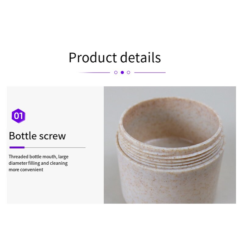 Wheat Straw Bottle Manufacturer - Custom Eco-Friendly Biodegradable 10-250ml Plastic Cosmetic Packaging Container Jar for