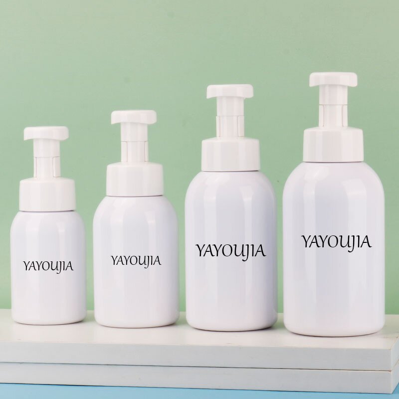 Foam Pump Bottle Manufacturer - in Stock 200ml 300ml 400ml 500ml White PET for Shampoo and Facial Cleanser 300ml 8oz